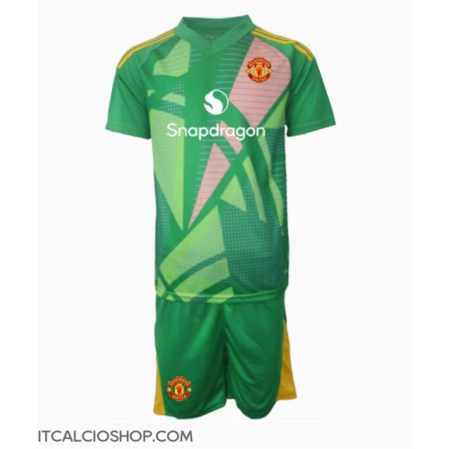 Manchester United Portiere Terza Maglia Bambino 2024-25 Manica Corta (+ Pantaloni corti)